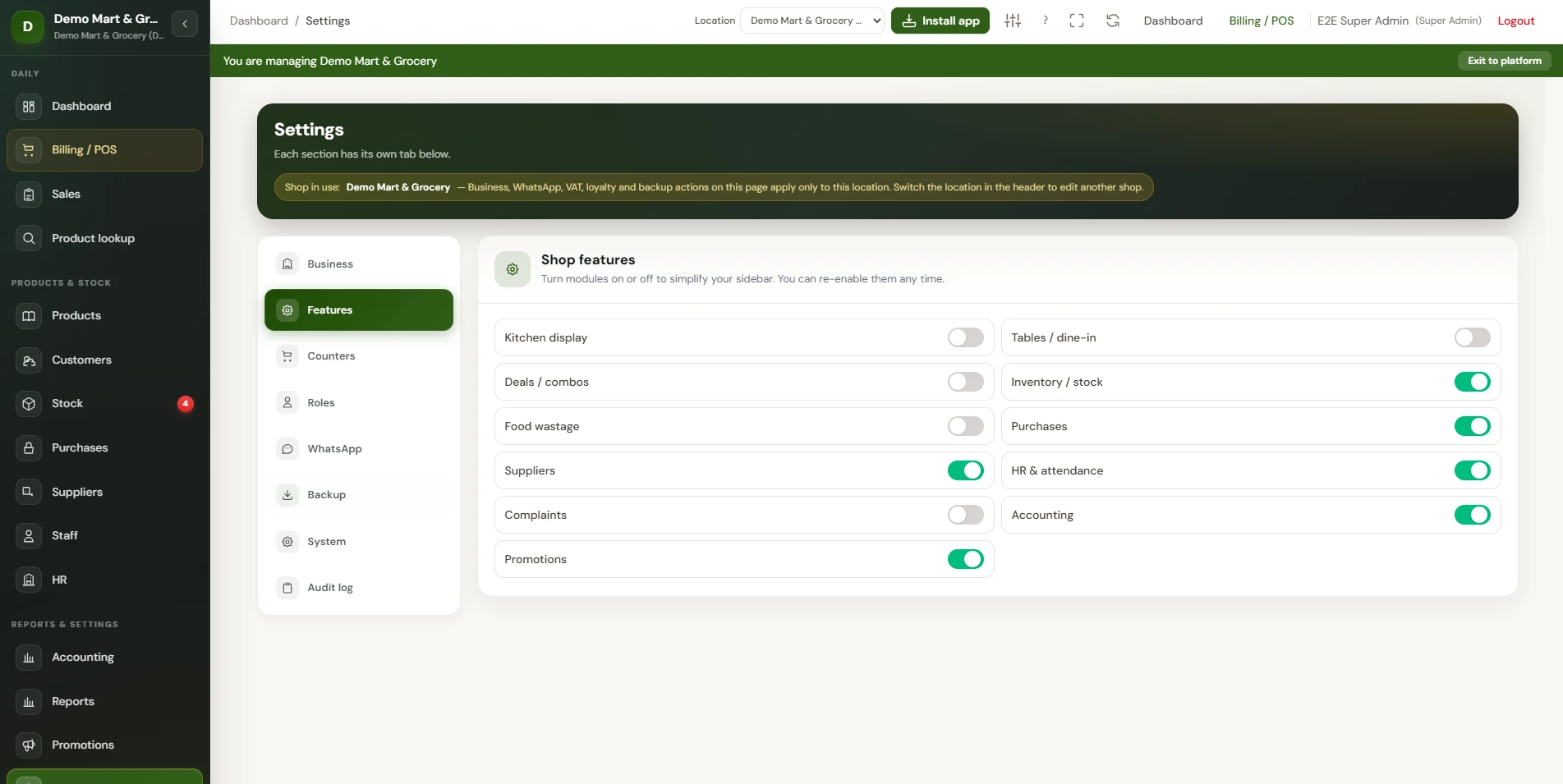 Built to fit your shop — KaroBaryaar POS